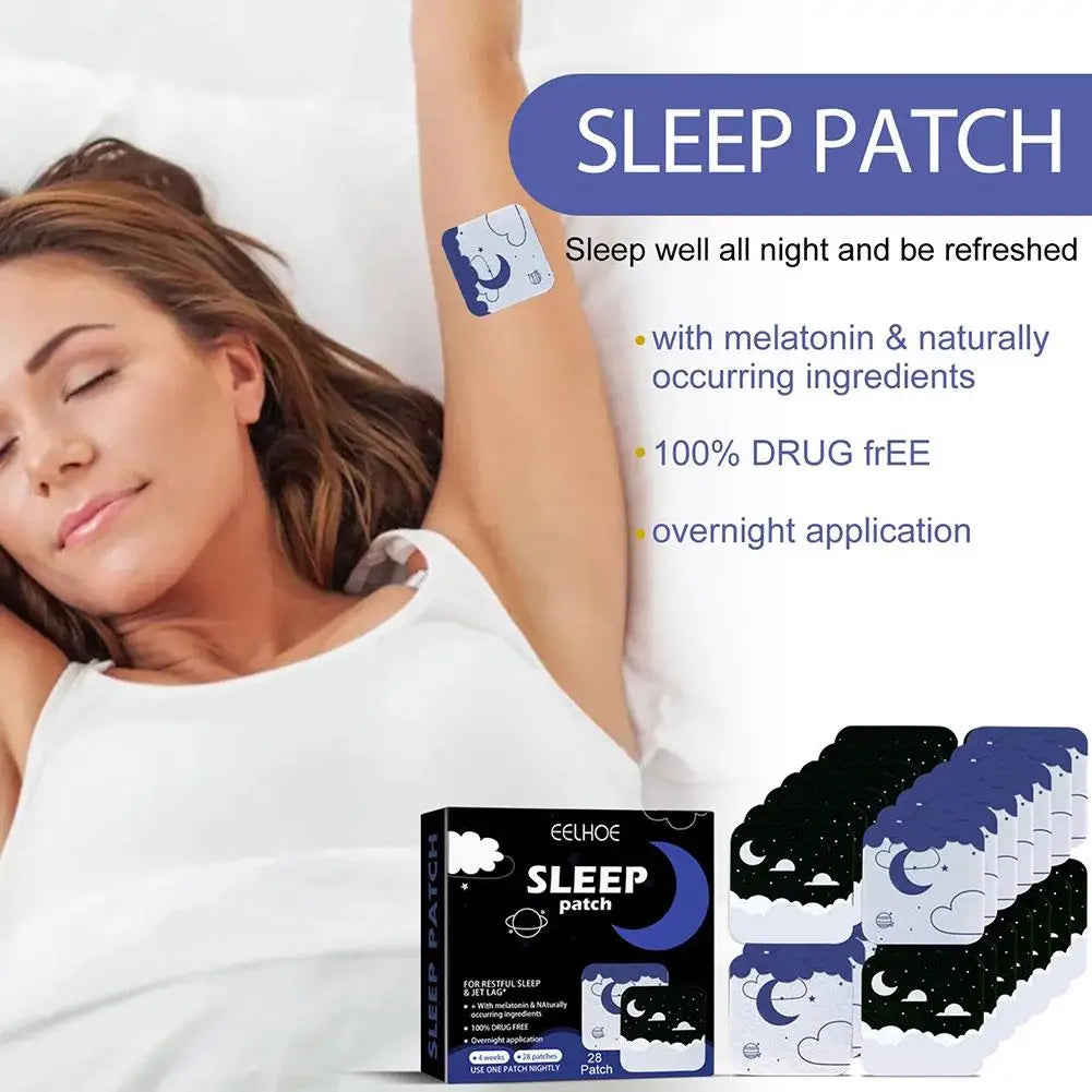 Sleep Aid Patch Headache Sickness Dizziness Treatment Nerve Stress Brain Help Sticker 28Pcs Sleeping Relax anti Soothing J1U8