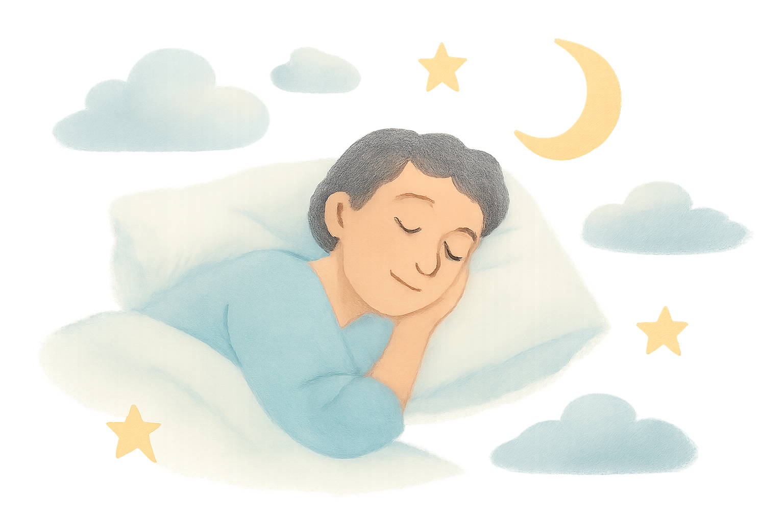 Making an image that does not have a background that represents sleeping and relief while sleeping